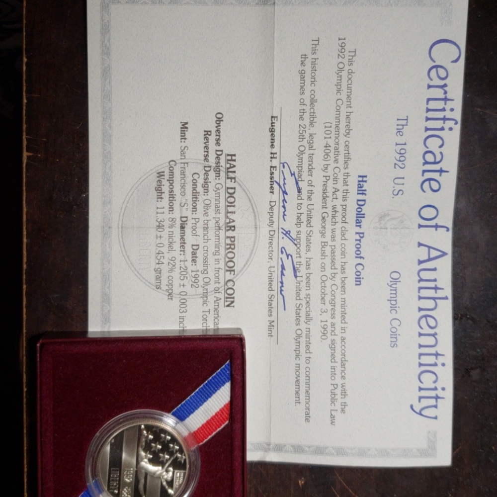 1992 half dollar proof coin